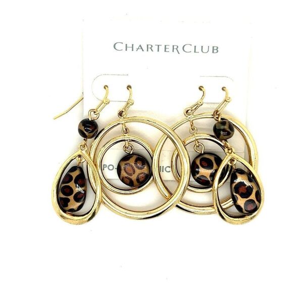 Charter Club Leopard Earrings (2 Pairs) - Picture 1 of 3
